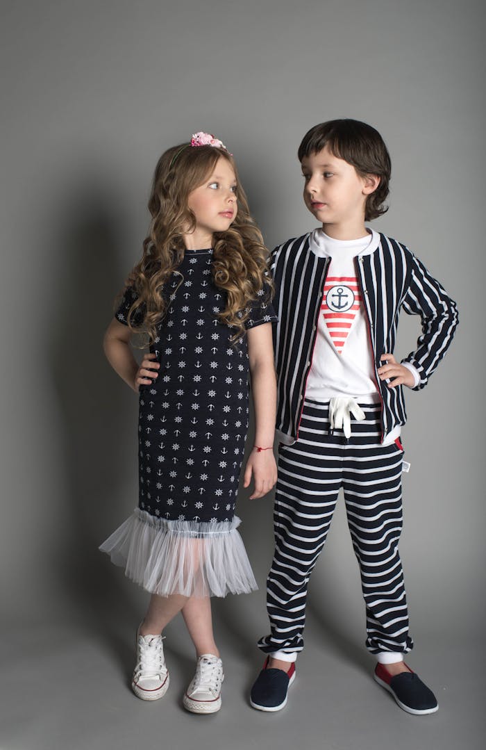 Kids Facing Each Other While Standing